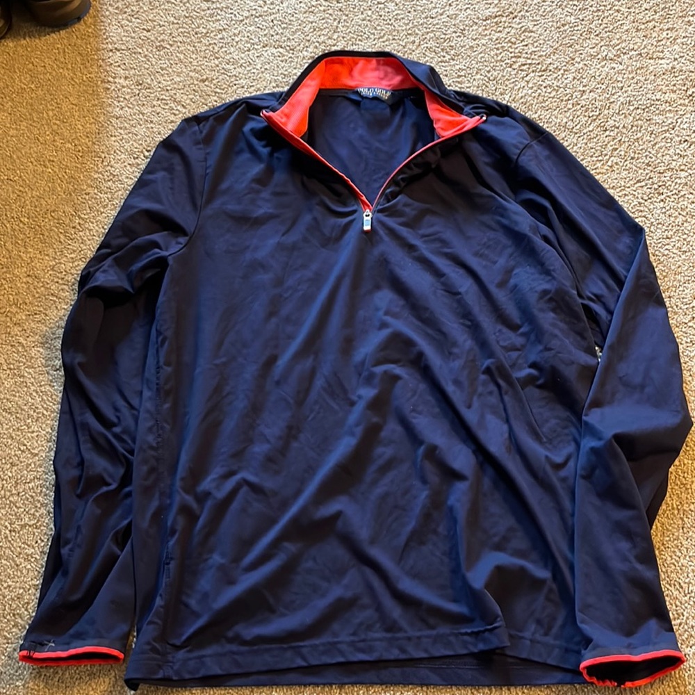 Polo golf Mens quarter zip, size large
